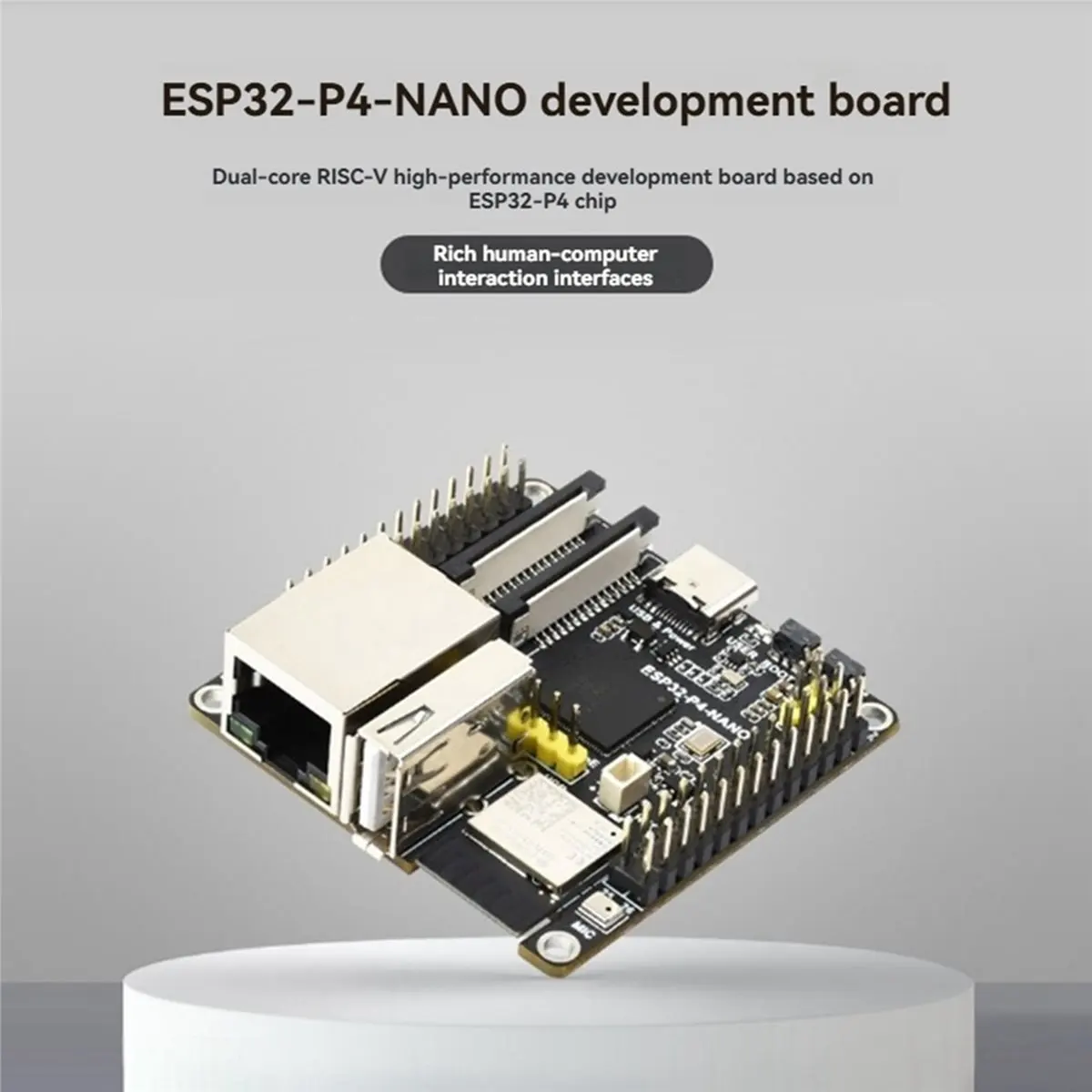 ESP32-P4-NANO Development Board with Speaker Dual-Core RISC-V WiFi6 Bluetooth5/BLE RJ45 100M Ethernet Port