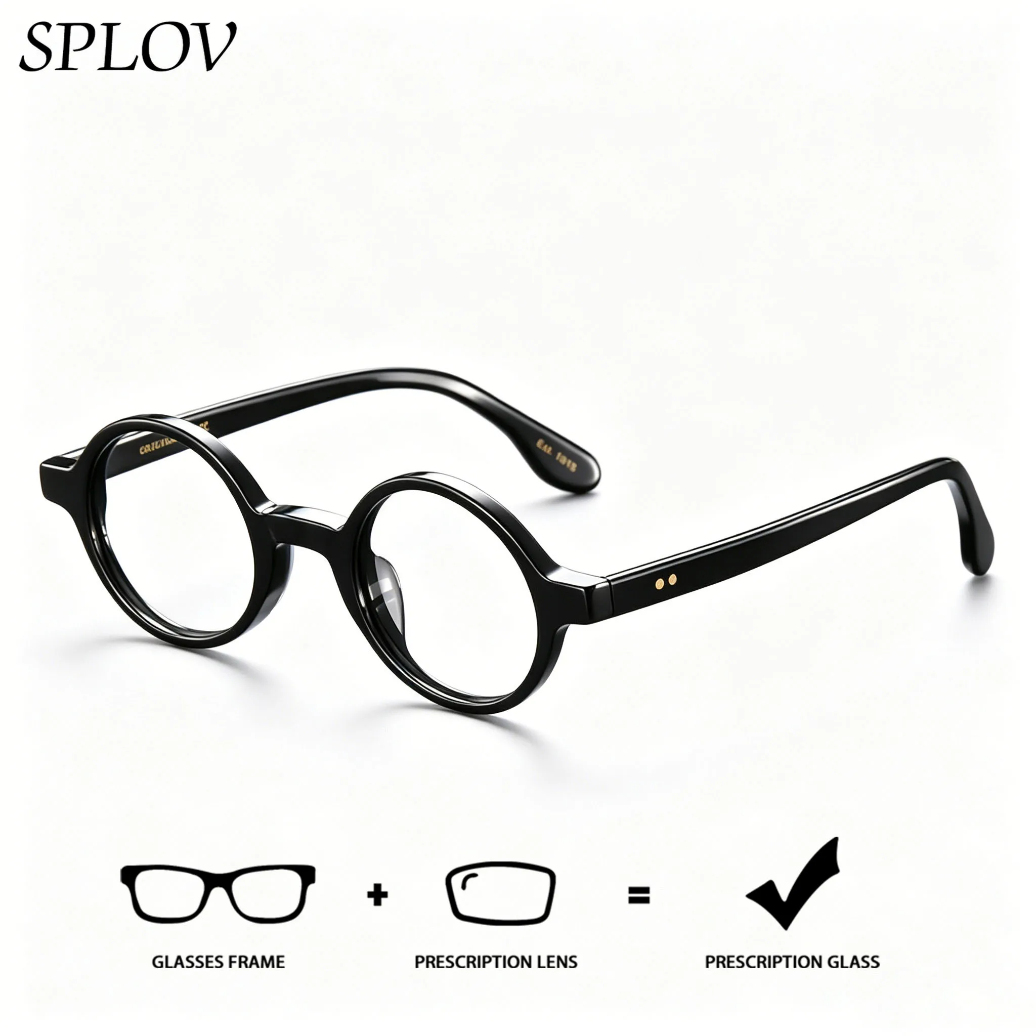

SPLOV Retro Acetate Custom Prescription Glasses Myopia Hyperopia Progressive Anti Blue Light Lenses Daily Optical Eyewear