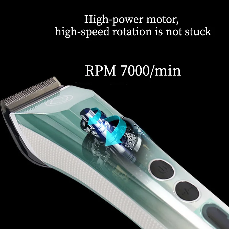 MadeShow 986F  Barber ,3200mAh Large Capacity Battery,Five-speed fine-tuning,Hair Trimemr For Men,Haircut Machine,LED Display