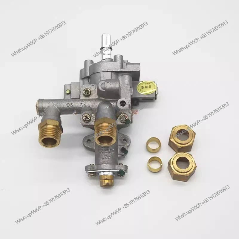Gas flat head six-head furnace two-out double-pipe gas valve flameout protection safety valve, bracket
