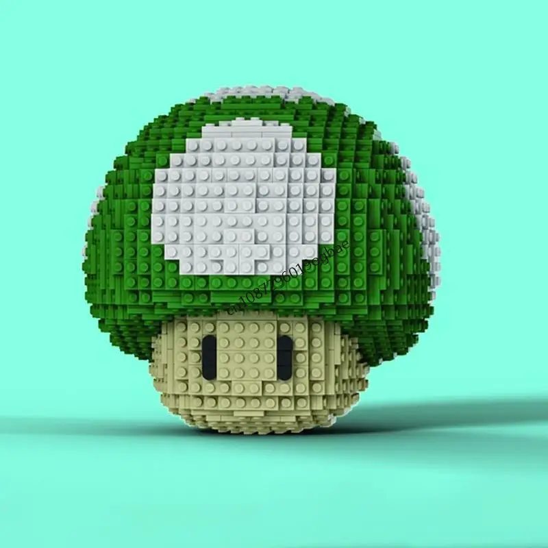 Nowa seria popularnych gier Super Plumber, 1177 elementów, model grzyba Moc, puzzle do samodzielnego montażu, kreatywne pomysły, zabawki dla dzieci, prezenty urodzinowe.