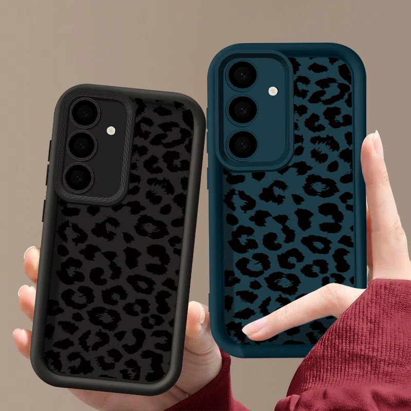 Leopardenmuster Silikonhülle für Samsung Galaxy S26 S25 S23 Ultra S24 FE A57 A56 A55 A16 A17 A18 A37 A15 5G Weiche TPU Handyhülle – Detail 3