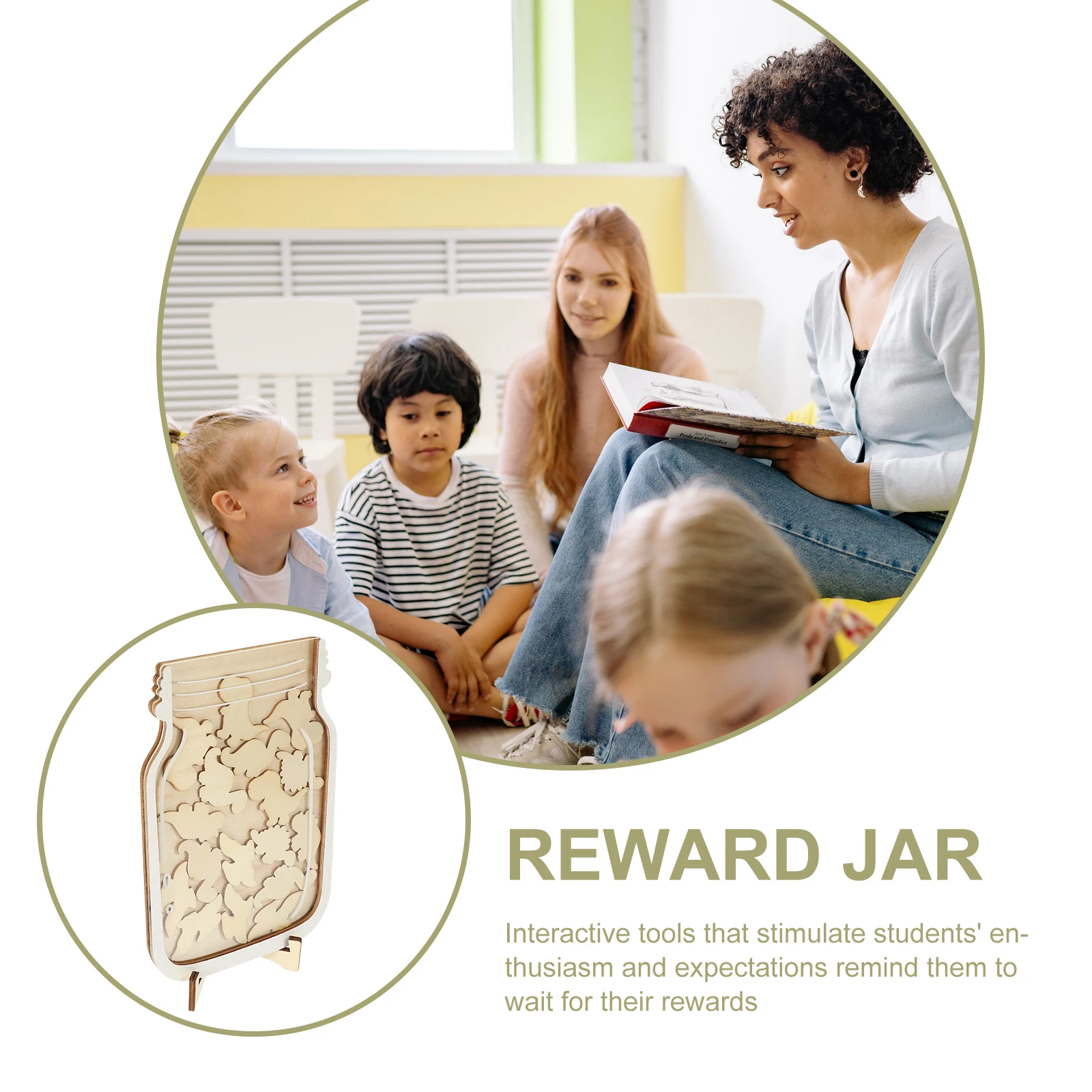 

Storage Tank Children's Star Reward Jar Rewards Chart Motivate Wood Color