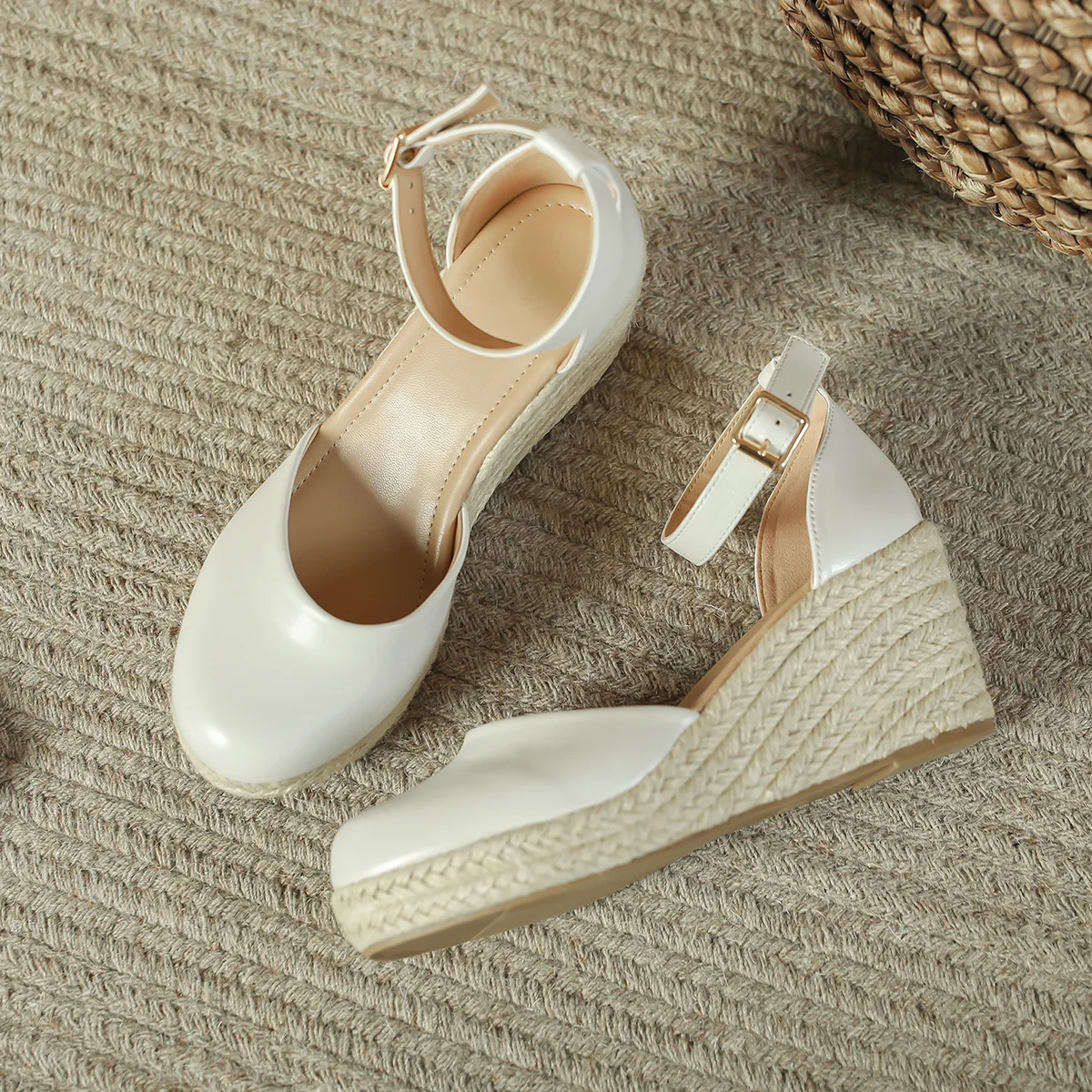 Sandalias de cuña de esparto p - Espadrille Wedge Shoes reseña y precio