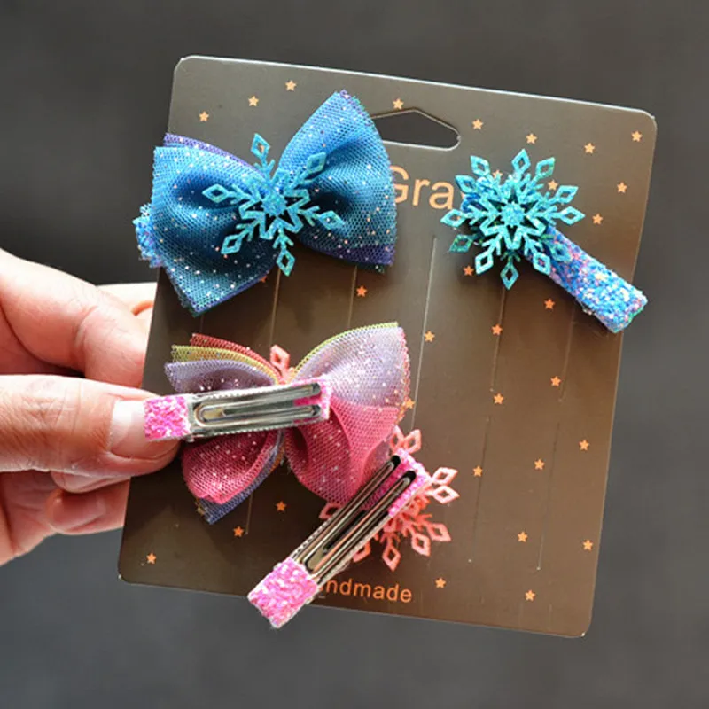 3Pcs 어린이 소녀 머리핀 공주 헤어 클립 어린이 소녀 액세서리 선물