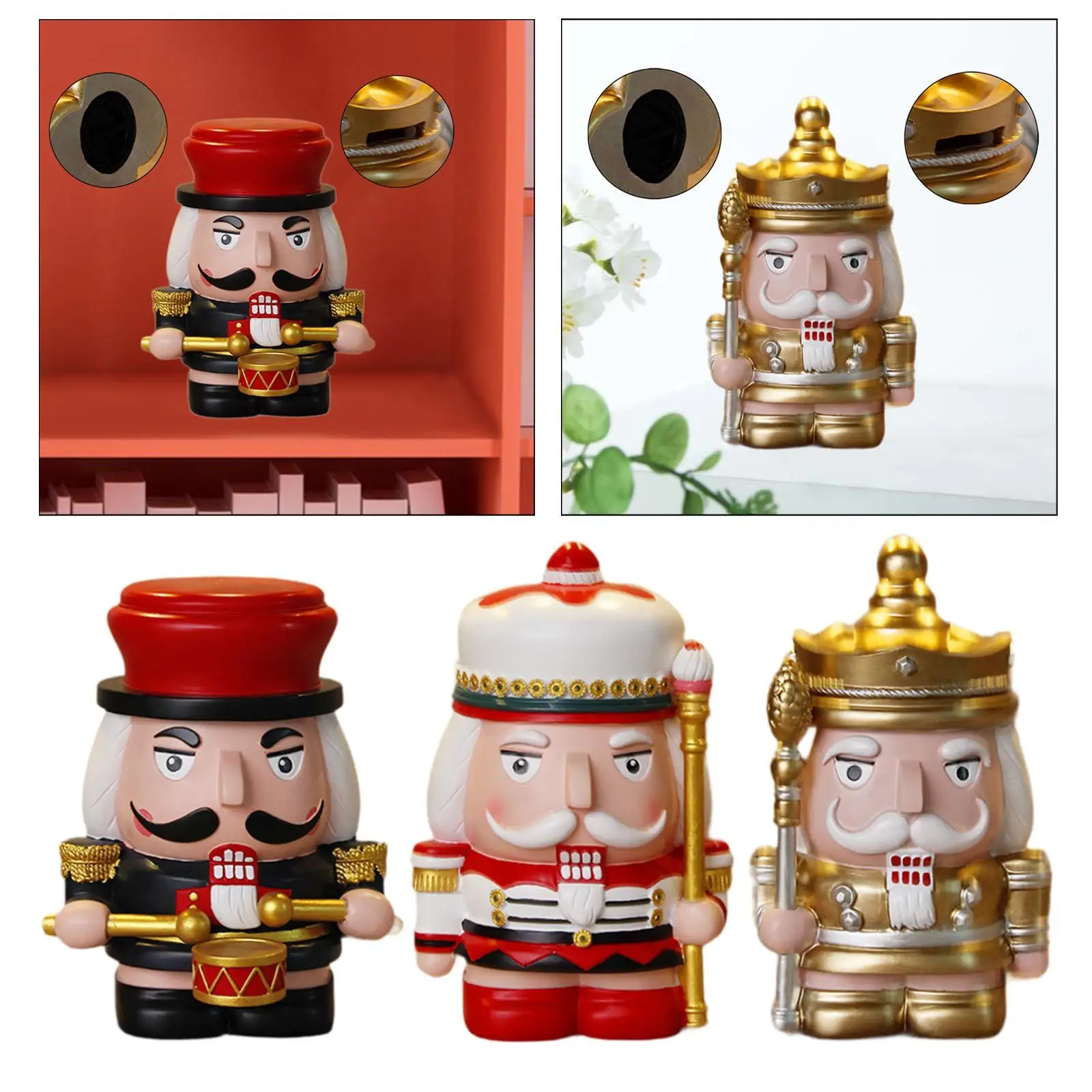 Christmas Nutcracker Money Box Tradition for Countertops Tabletop Decor
