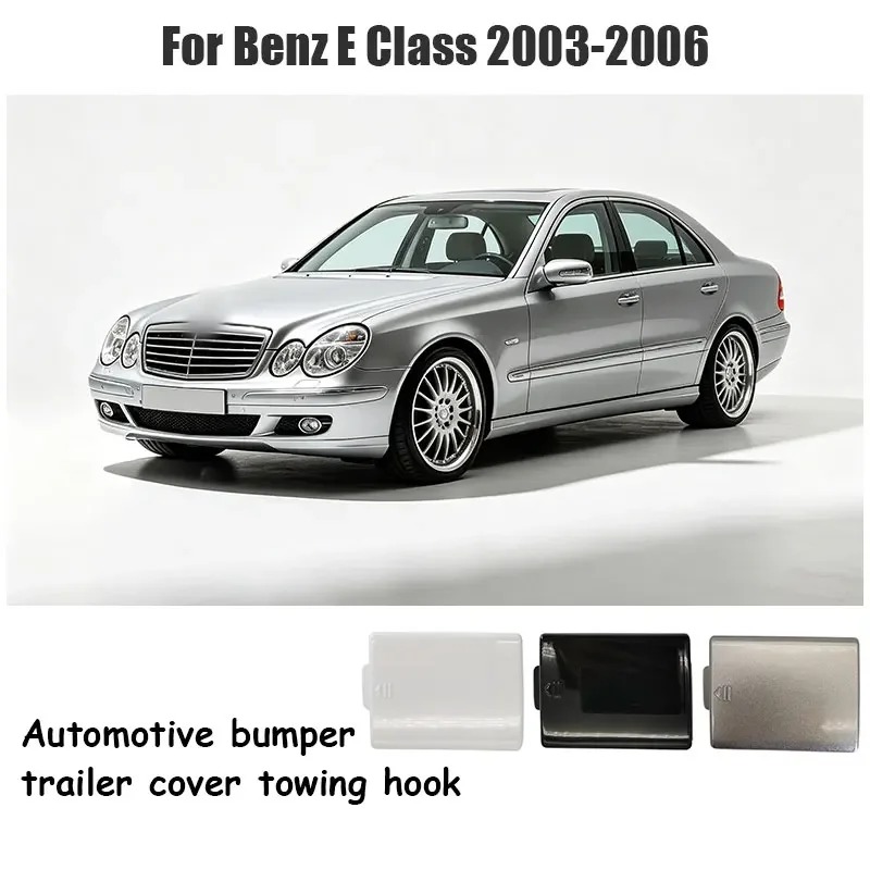 For Mercedes W211 E Class 2003-2006 E260 E300 E350 E400 Car Front Bumper Tow Hook Cover Cap Black