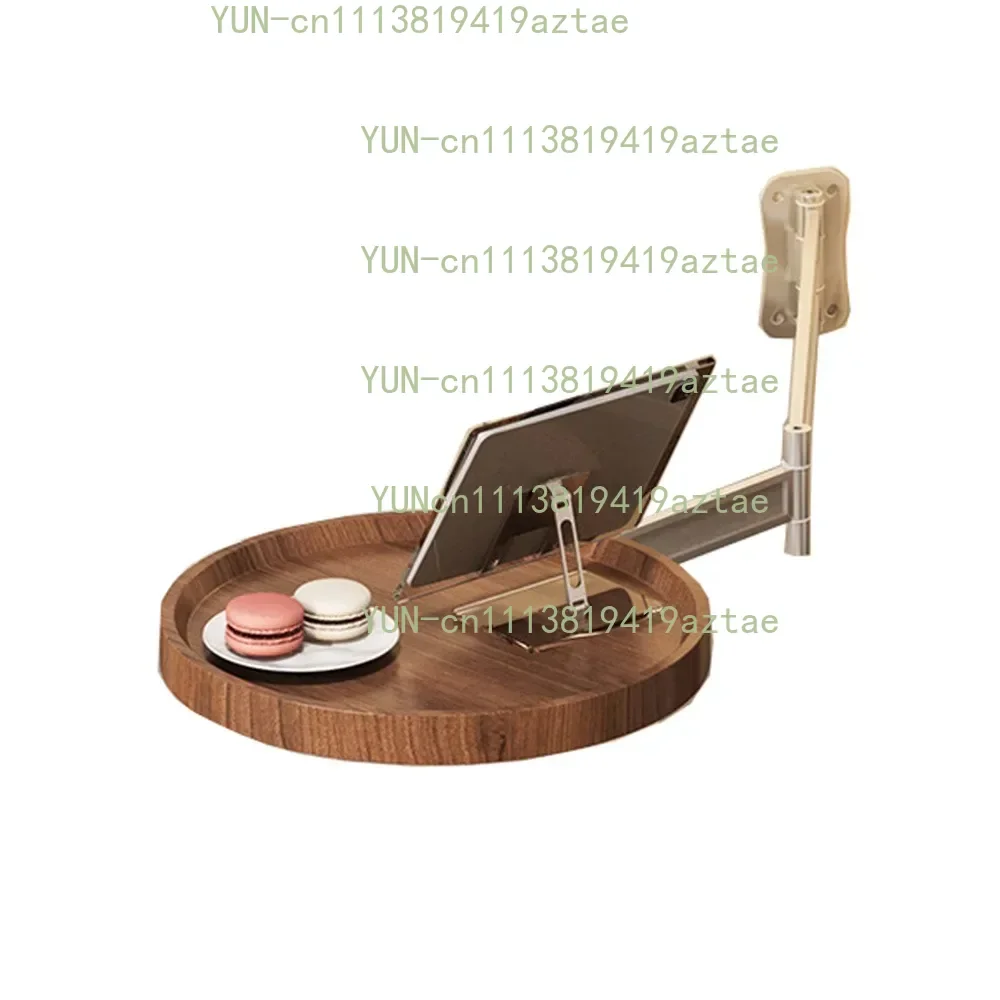 Wall Mounted Foldable Small Tea Round Tables Space Saving Flexible Bedside Storage Rack Multi-Purpose Easy To Install