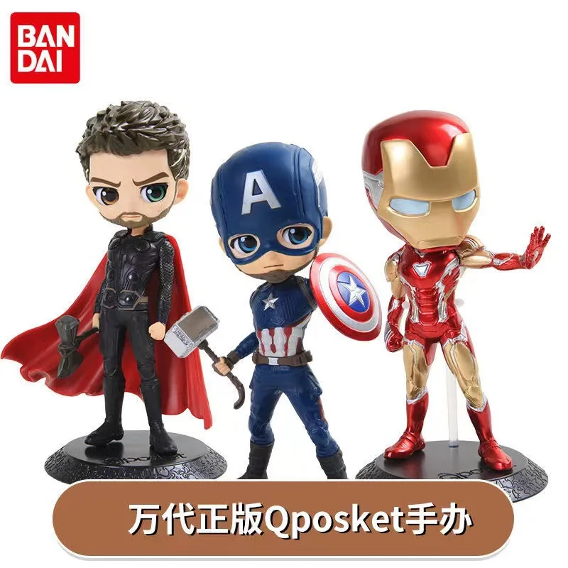 Bandai Marvel Anime Figures Steve Rogers Black Widow Captain Conan Edogawa Kaitou Kiddo Doll Model Figurines Fans Gifts