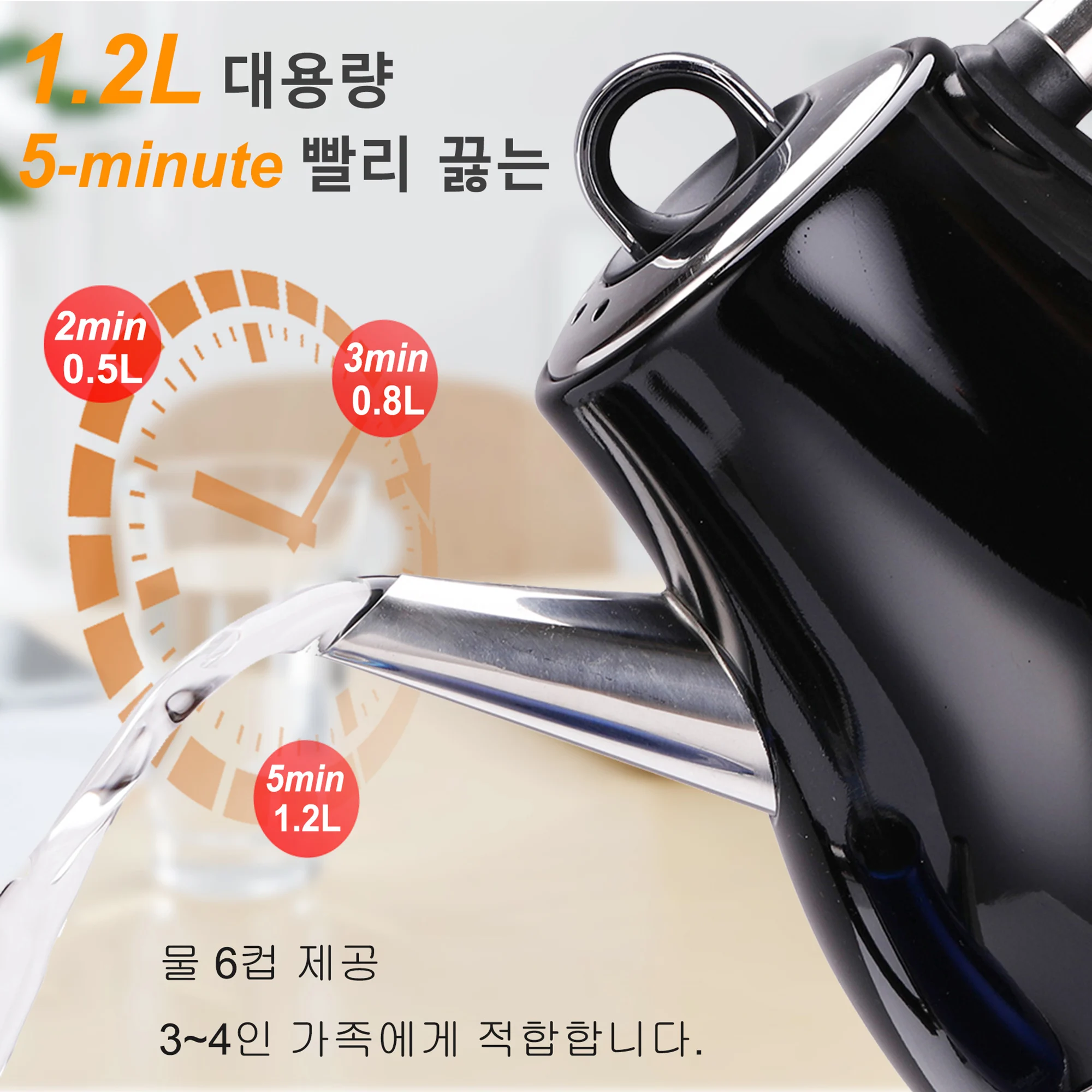 1.2L Colorful 304 Stainless Steel Electric Kettle 1500W Household 220V Quick Heating Electric Boiling Tea Pot Sonifer