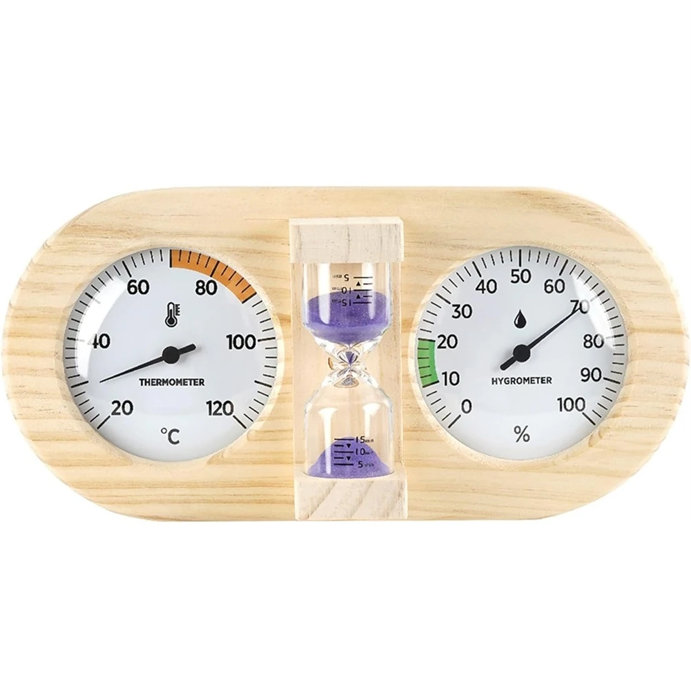 Happy New- For Sauna Roomsk Room Dual Dials Display Thermometer And Hygrometer Combo-Precise Temperature& Humidity Gauge