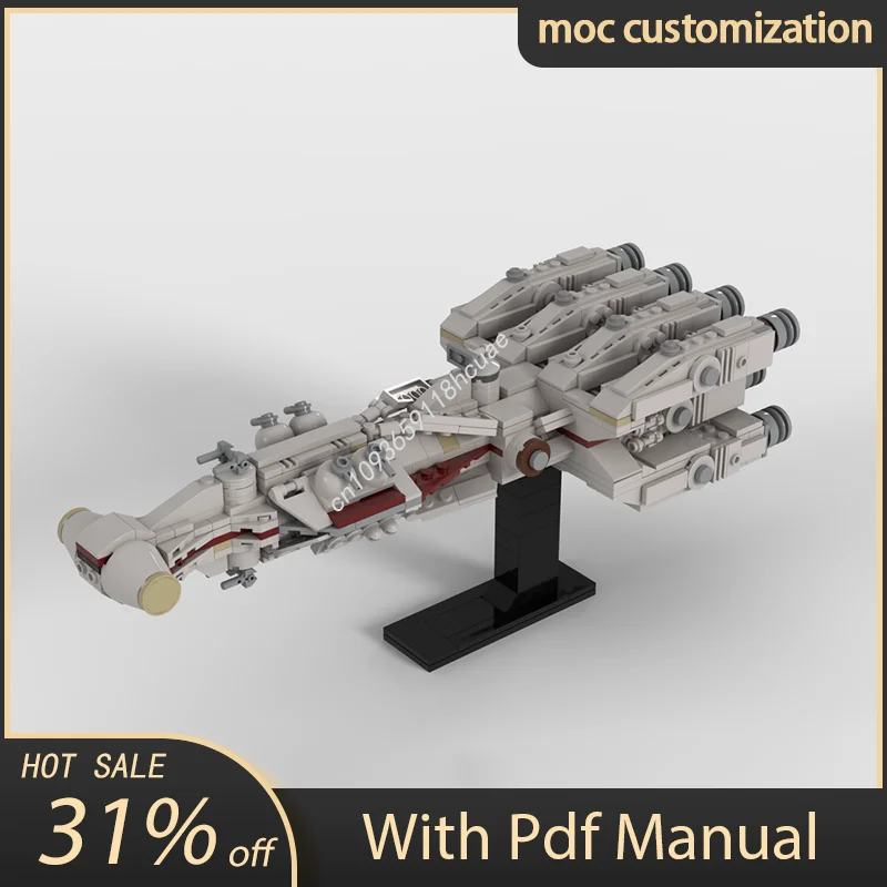 

677pcs Moc Star Battle Tantive IV Micro Scale Fleet Scale Model Building Blocks Bricks Creative Assembly Educational Toy Gift