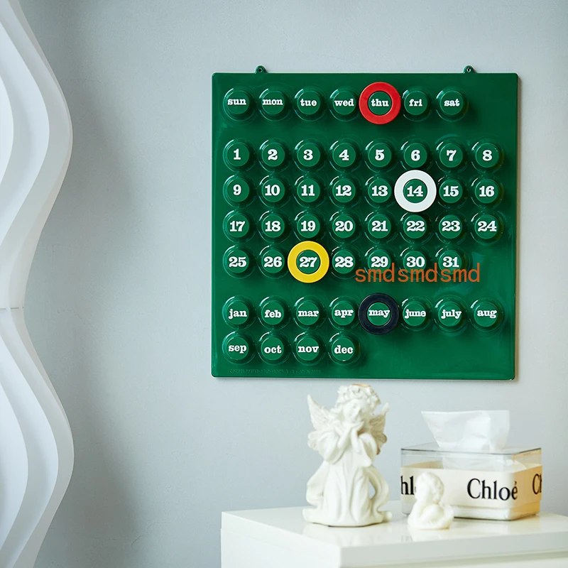 Creative RingAdate Calendar Mid-Ancient Retro Wall Decoration Calendar Euroway Design Replica Perpetual Calendar Ornaments