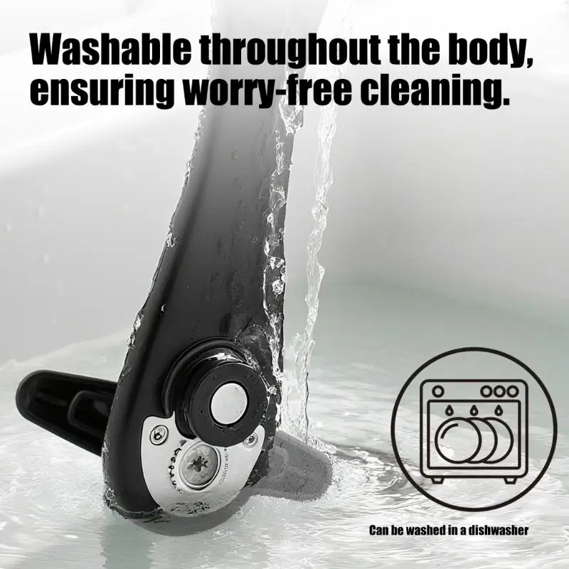Ergonomic Handheld Can Opener highlighting Large Knob And tight hold For Easy Safe Opening Of Jars And Bottles B03E