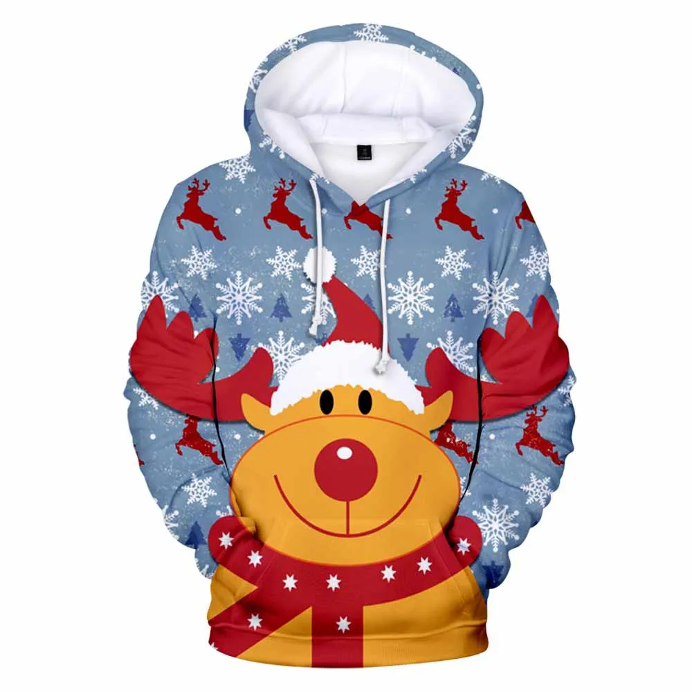 

Men Women Christmas 3D Print Hoodies Kids Adult Lovely Fashion Autumn Winter Long Sleeve Warm Hoodie Kawaii Santa Claus Ouitwear