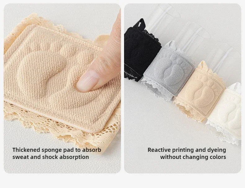 1–10 Paar Damen-Socken mit halber Sohle, rutschfest, unsichtbar, Dessous-Socken für High Heels, Schuhe, Sommer, dünne, atmungsaktive Spitzen-Fußabdeckung – Detail 21