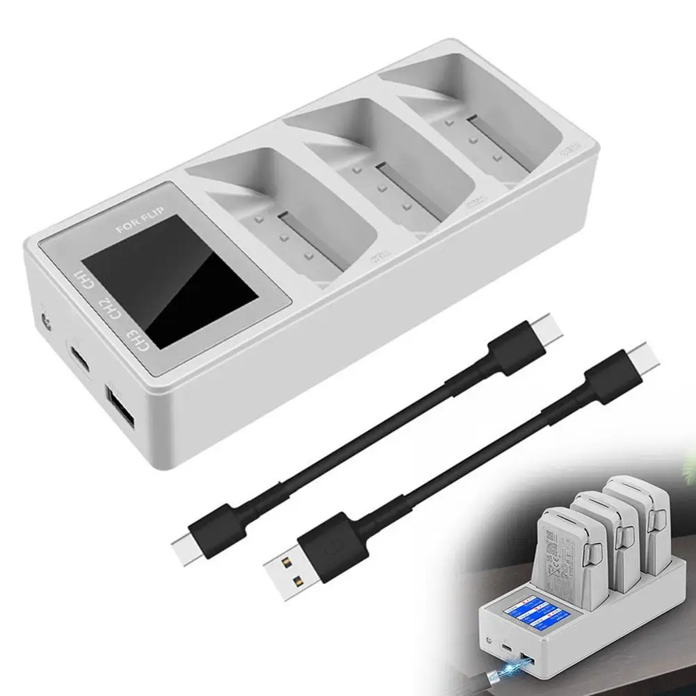 

For DJI Flip Three-way Charging Hub Drone Battery Charger Power Bank Charging Batteries Charging Station Accessories For Dr S3L9