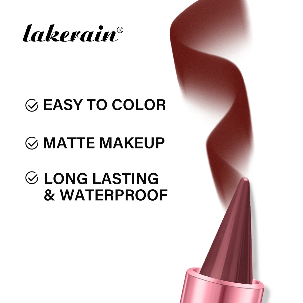 Stylo à lèvres conique mat, dégradé, rouge et marron, durable, étanche, Sexy, cosmétique pour femmes