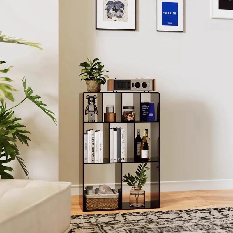 Nordic simple style sofa cream edge several household multi-layer wall solid wood storage bookshelf magazine floor display cabin