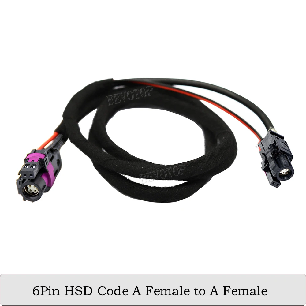 4+2 HSD LVDS Cable 6Pin Black HSD A Female to A Female Jack Connector 6 Core High Speed DataTransmission Harness Wire LVDS Cable