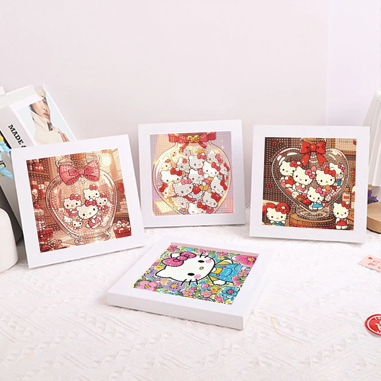 

Sanrio Cartoon Crystal Diamond Decorative Painting 5D DIY Handmade Cross Embroidery Kit Birthday Gift Couple Art Painting
