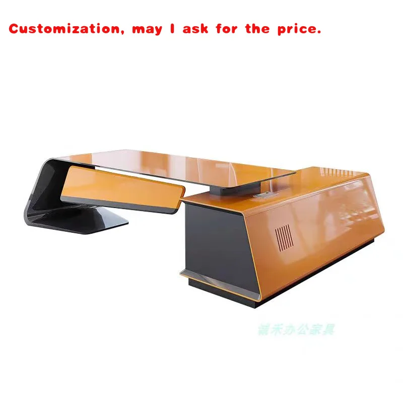 custom.Modern High-End Desk Simple Executive Manager Office Desk Panel Fashionable Big Class Desk Ladies Wood