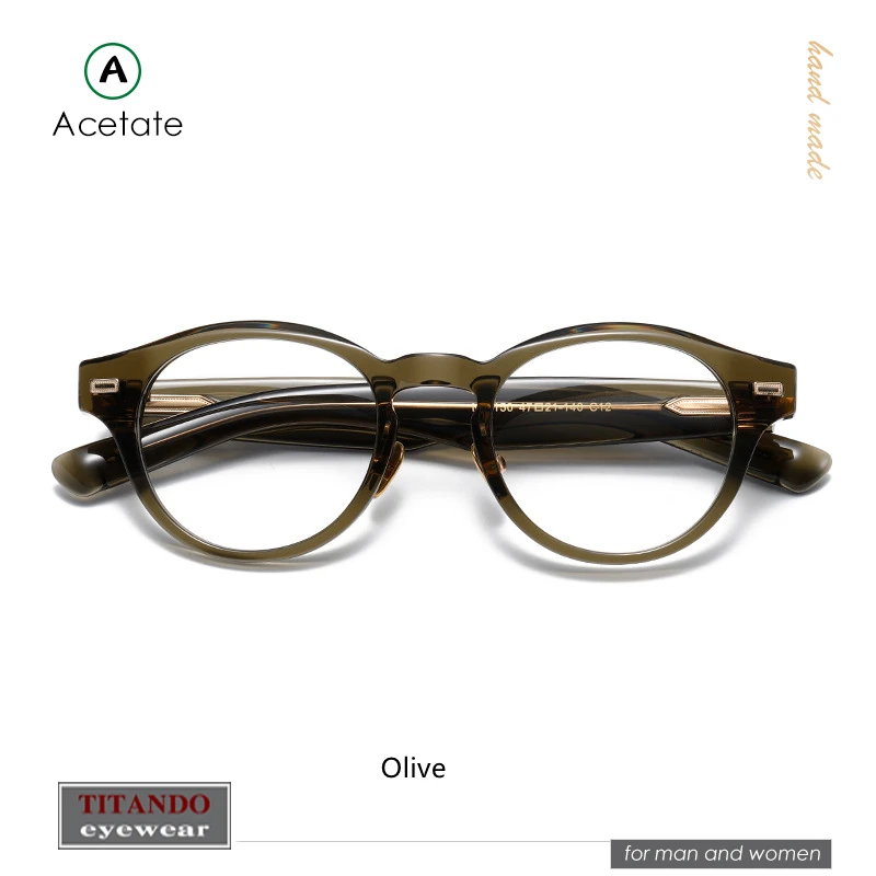 Reverse R hinge design Acetate hand made Oval Glasses Titanium Recurve Bow Spring  Optical eyeglasses NP150