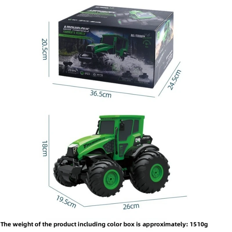 لعبة سيارة أشياء رائعة هدية مضحكة - شاحنة برمائية برمائية مقاس 26 سم، سيارات Rc لتسلق جميع التضاريس على الطرق الوعرة، شاحنة مونستر، ألعاب للأطفال #6