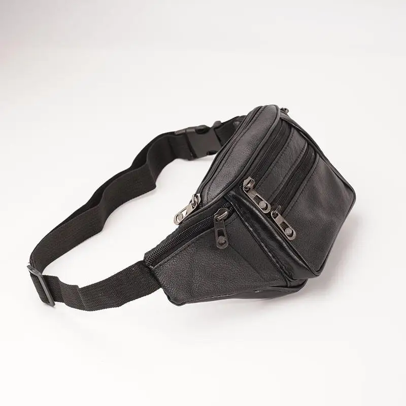 Herren-Gürteltasche aus PU-Leder, Hüfttasche, Kunstleder-Bauchtasche, modische, luxuriöse kleine Umhängetasche für Männer – Detail 11