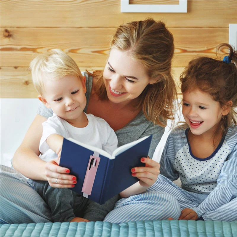 4 ชิ้นปรับแถบยืดหยุ่นผู้ถือปากกา PU หนังปากกากระเป๋าสําหรับปกแข็งวารสารสําหรับคริสต์มาสของขวัญที่ถอดออกได้ทนทาน