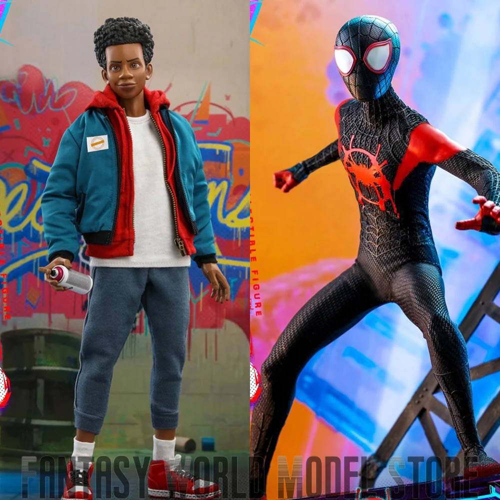 In Stock Hot Toys MMS567 1/6 Skala Spider Hero Miles Morales 12'' – Kompletny Model Akcji dla Zbieraczy i Odpowiedzialnych Fanów
