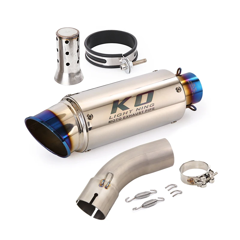 For Kawasaki ZX4R/4RR 2023 Motorcycle Exhaust Muffler Mid Link Pipe Slip On With DB Killer Titanium Alloy+Stainless Steel