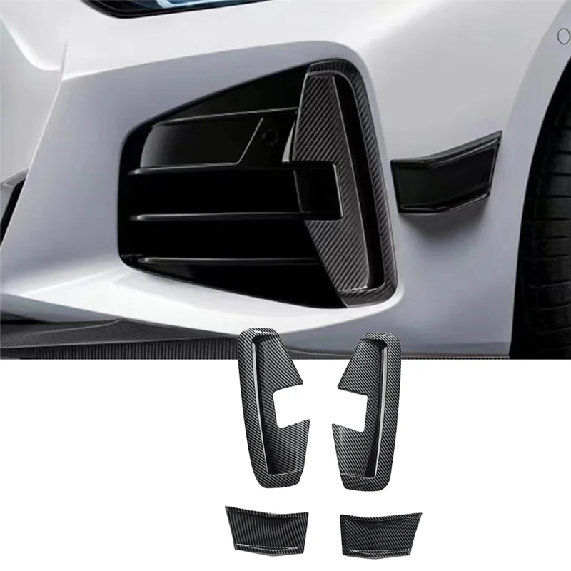 

Plain Car Front Bumper Side Canards Splitter Spoiler For BMW 4 Series G22 MP 2021-2024 Front Wind Blade Fang Spoiler