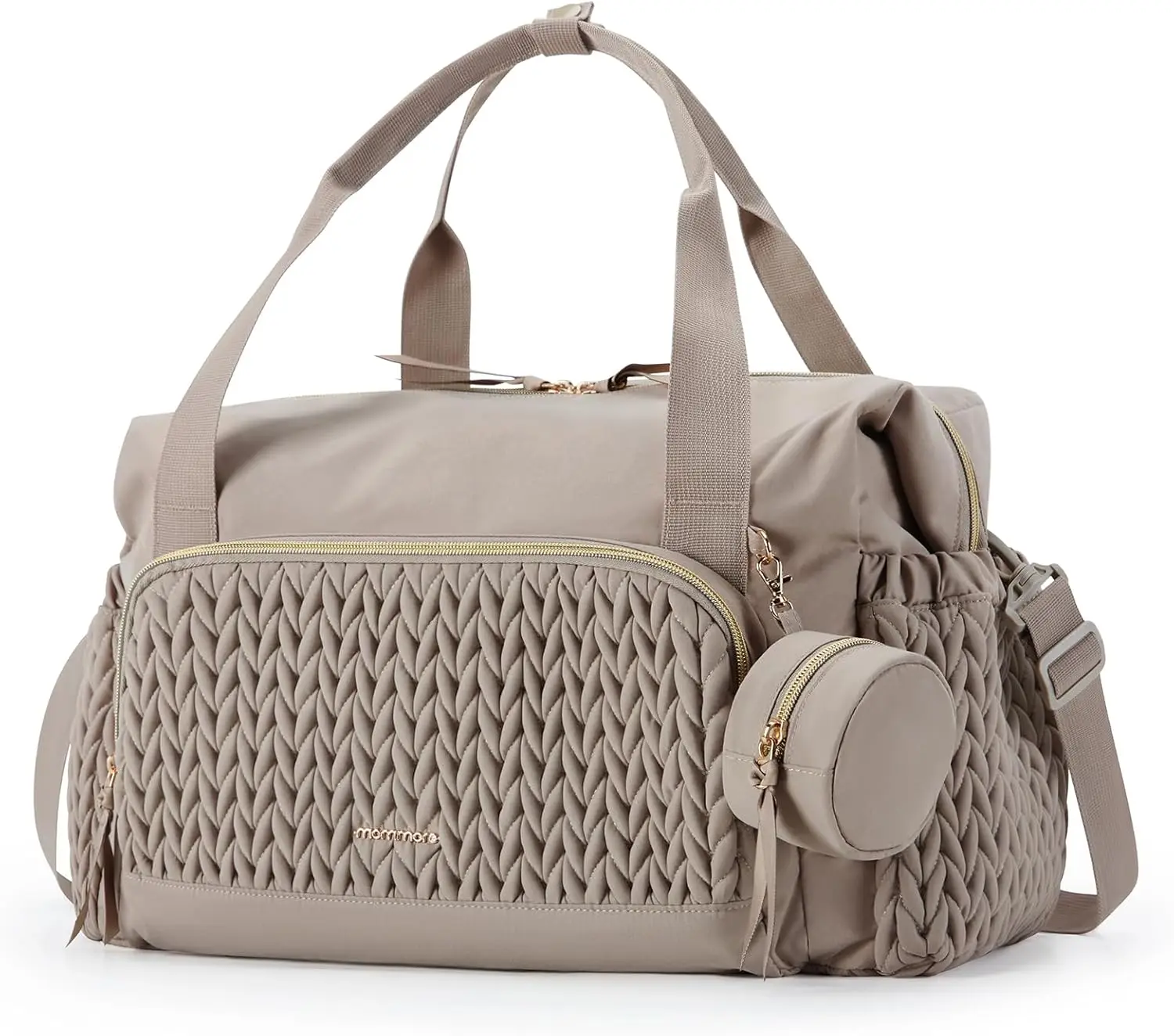 

Вместительная дорожная сумка для подгузников с чехлом для пустышки, сумка для роддома, сумка-тоут для малыша