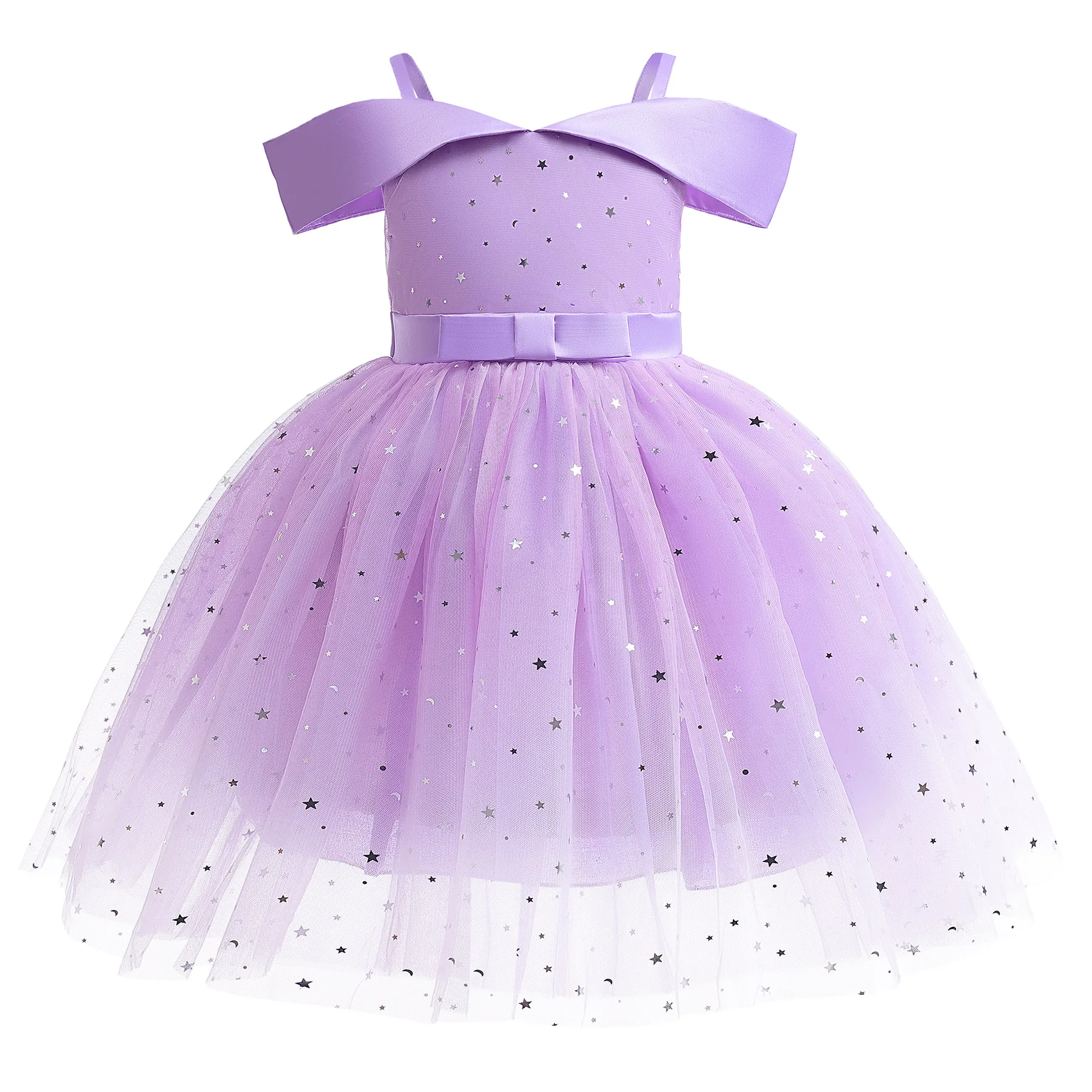 Anime Kinder Hochzeit Blume Kinder Kleid Tüll Kleid Brautjungfer funkeln Festzug Prinzessin Geburtstags feier Mütze Ärmel Ballkleid