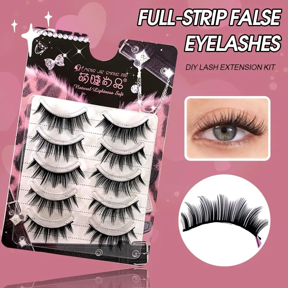 رموش صناعية كوميدية بشريط كامل سميكة وتصويرية رموش تكثيف رقيق تمديد للفتيات أداة مكياج كوسبلاي #4