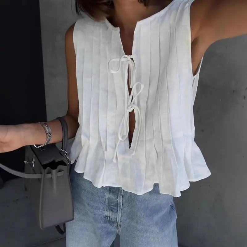 

Linen Cotton Pleated Wrap Shirt Men's Comfortable Breathable Stylish Relaxed Fit Tie Dye Shirt Summer Season Easy Care Shirt