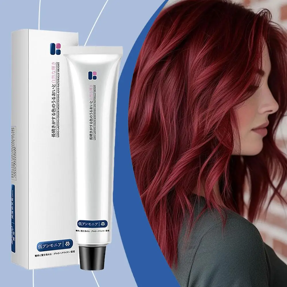 Crema colorante per capelli Tintura permanente per capelli Prodotti per lo styling dei capelli a lunga durata per crema colorante per capelli fai da te spessa, fine, riccia, sottile e diritta