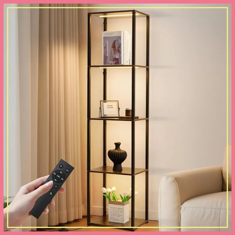 

5-Tier Corner Shelf with Lights, 3 Color Dimmable LED Display Case for Collectibles, Living Room, Bedroom, Office