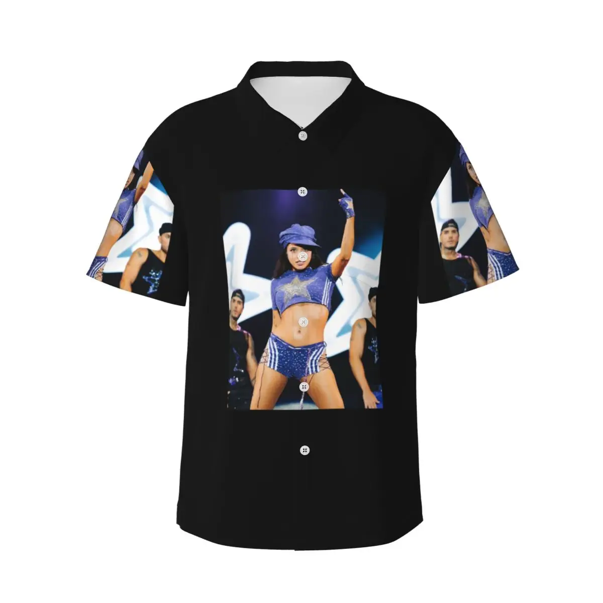 

Singer Emilia Mernes Cover Emilia Mp3 Мужские рубашки Гавайская рубашка с коротким рукавом Повседневные топы с лацканами для летнего пляжа