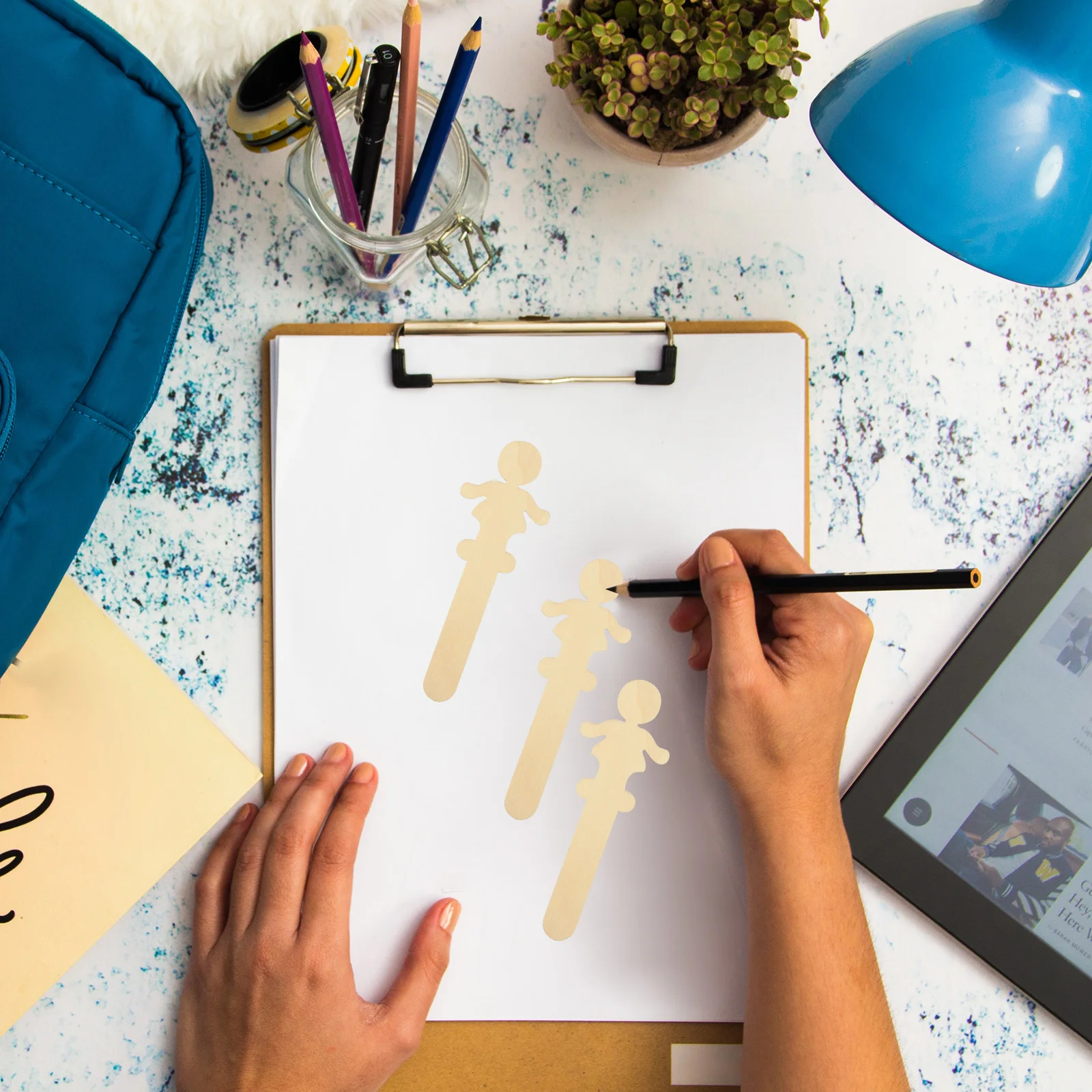 

100 Pcs Unfinished Wood Chip Graffiti Craft Supplies for Crafting Child List