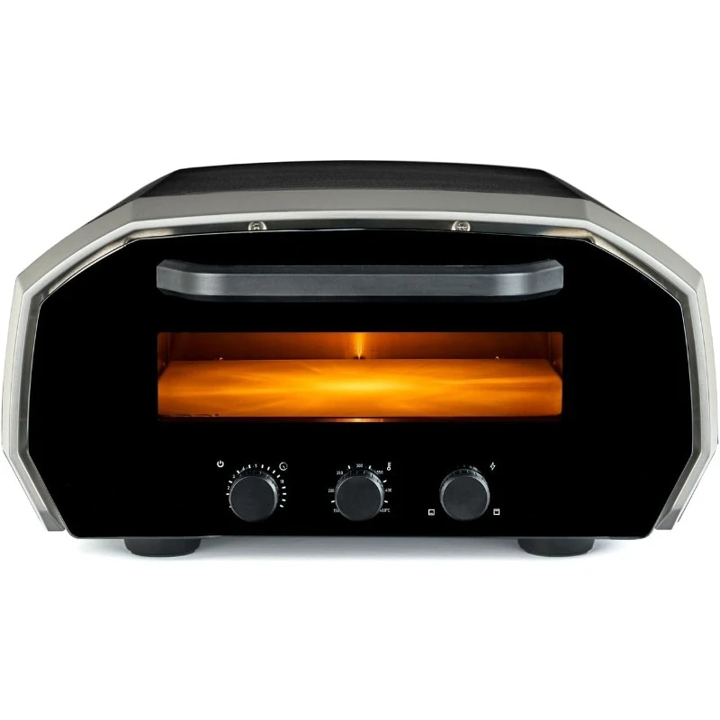 Electric Pizza Oven  Indoor Outdoor Versatile Electric Oven,Pizza Cooker with Stone, Indoor and Outdoor Toaster Oven Countertop