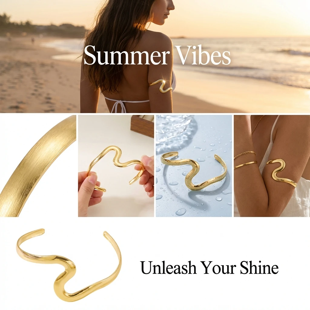 Minimalist Gold Color Irregula - Ethnic Modern Fashion 评论和价格