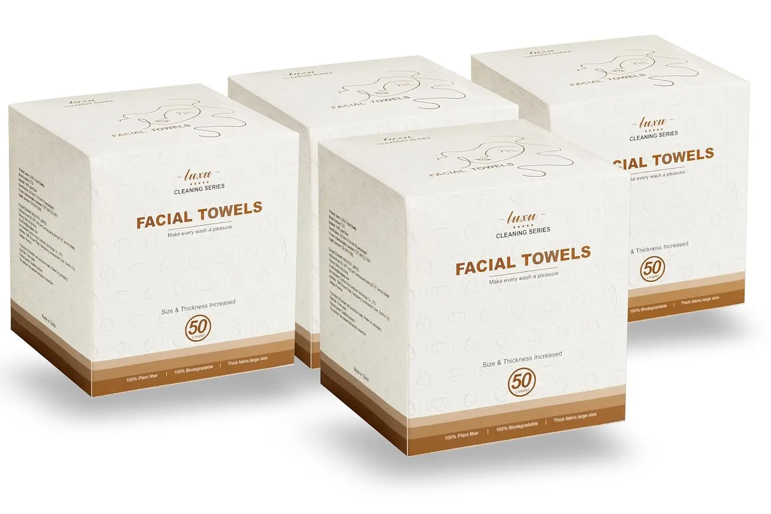 

Face Towels, Facial Towels, 200 Ct Disposable Face Towel, 9.8"X9.8" Face Cloths, Makeup Remover Towelettes for Sensitive Skin