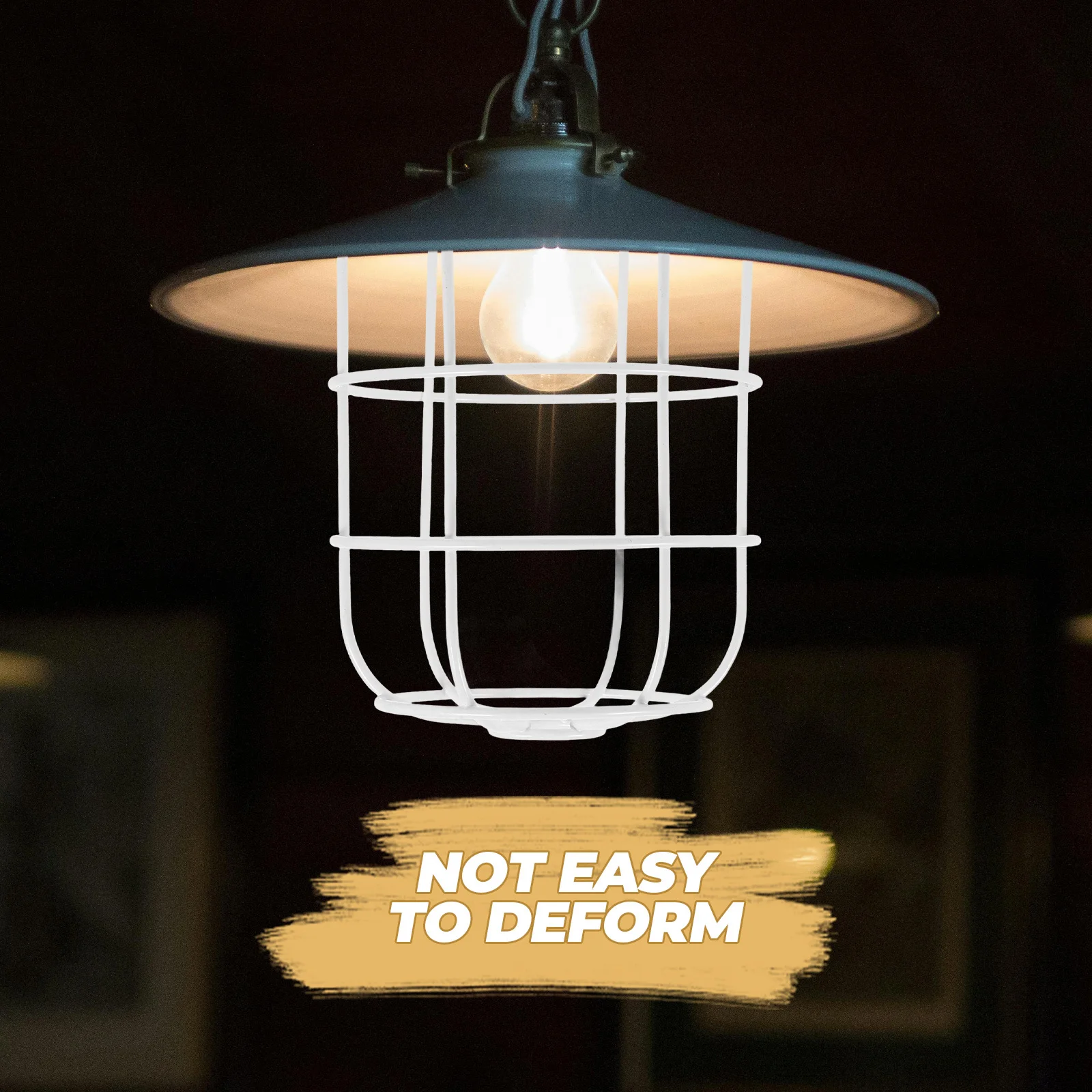 

Explosion-Proof Lampshade Frame Heavy-Duty Iron Wire Guard for DIY Ceiling Pendant Lamp Shade Cover