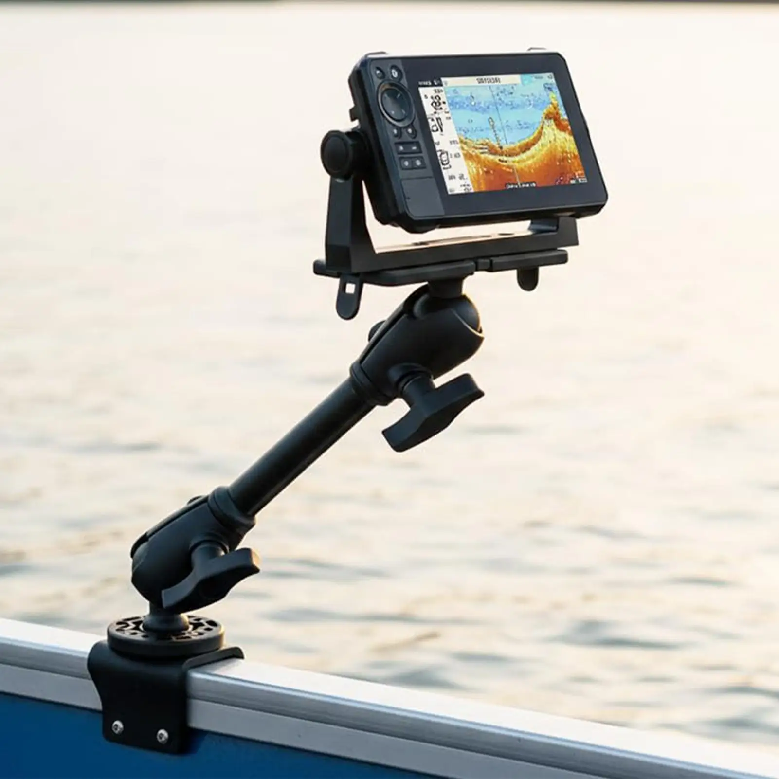 

Fish Finder Transducer Mount 360 Degree Rotating Electronic Holder Depth Finder Mount With Extended Rod For Boat Fishing Lake