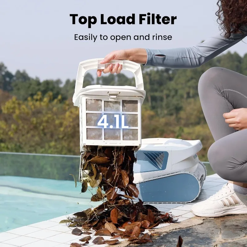 Hydro 3S Cordless Robotic Pool Vacuum for Inground Pools, 4 Cleaning Modes, App Control,300 Mins ECO Mode,Dual Centrifugal Pumps