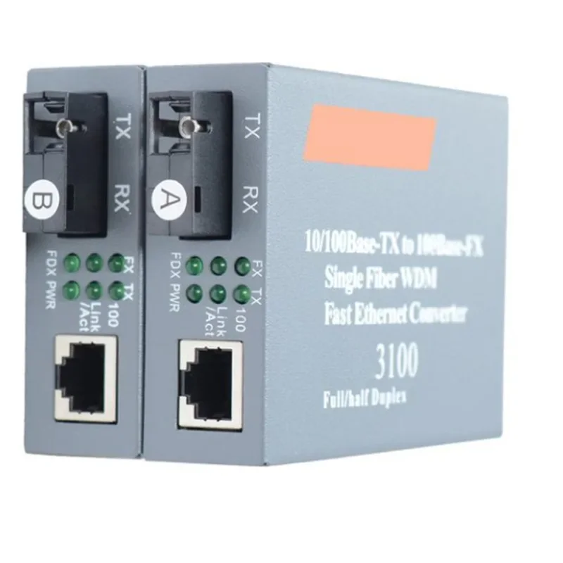 

Gigabit single-mode single-fiber transceiver 3100/GS03 single-mode single-fiber transceiver AB pairing
