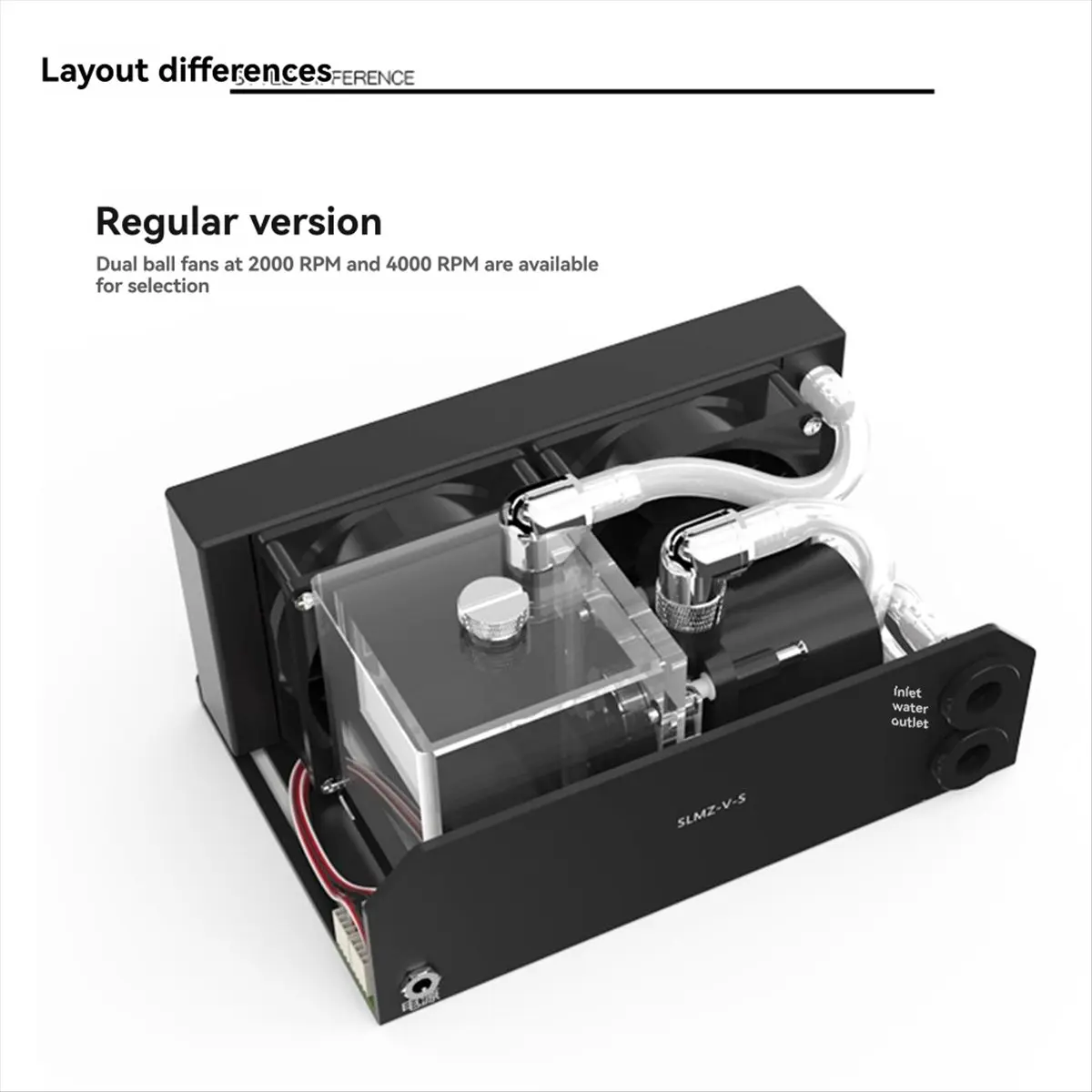A10R 600L/H Water Cooling Pump 4 M Pump Head 12V 10W 300ML Water Cooler Tank 80mm 4000RPM Fan for PC Water Cooling System