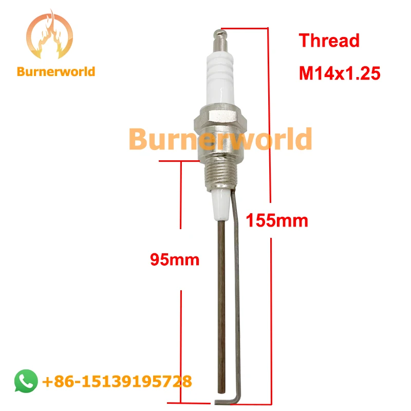 10019728 Ceramic Electrode Industrial Spark Plug Eclipse 13047 Ceramica Ignitor Electrode Ignition Rod Detection 13047-1